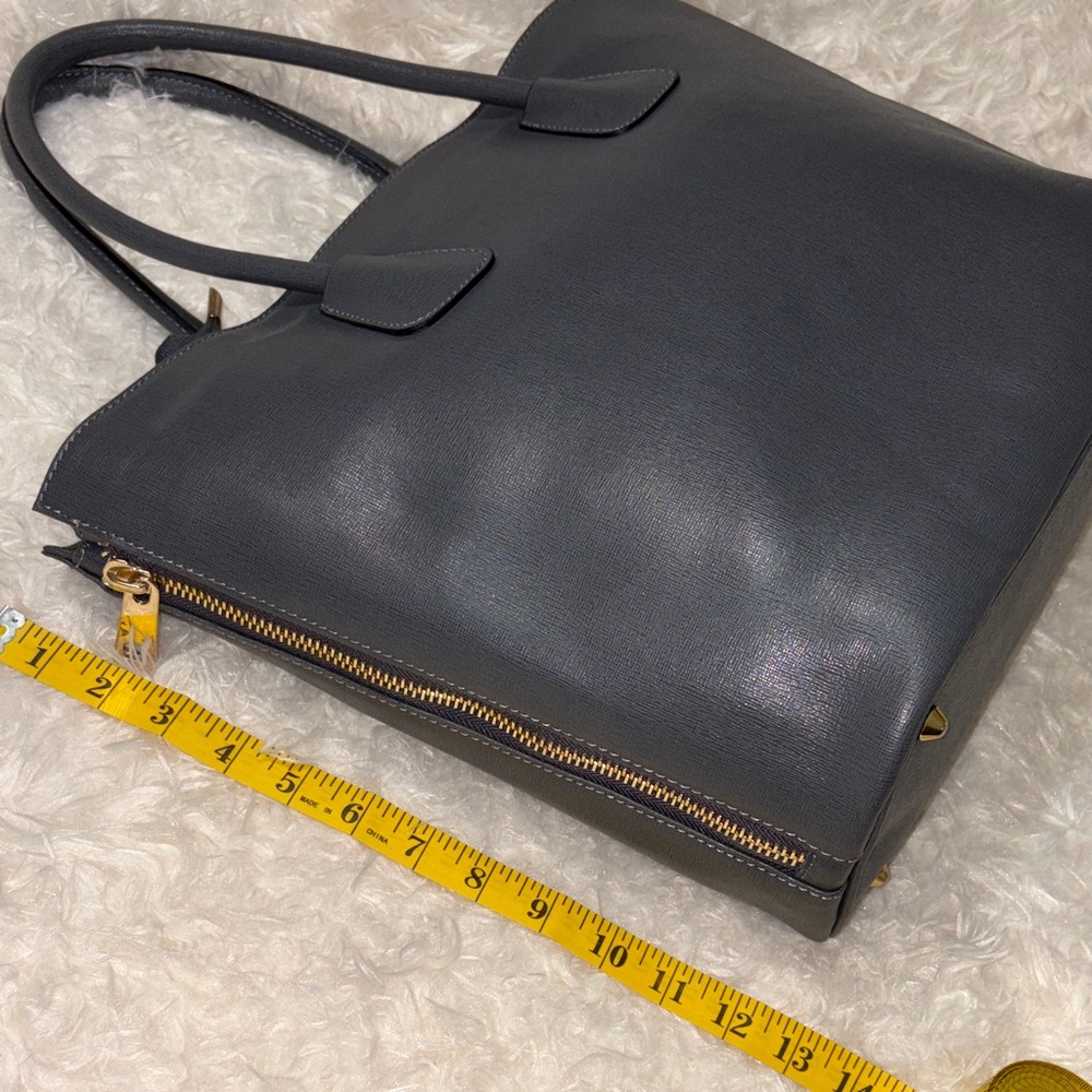 Vera Pelle Classic Gray Tote Bag - Picture 6 of 11